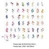 50pcs Nature Plant Sticker Transparent Floral Sticker Ink Flower Sticker for Journaling Clear Decals