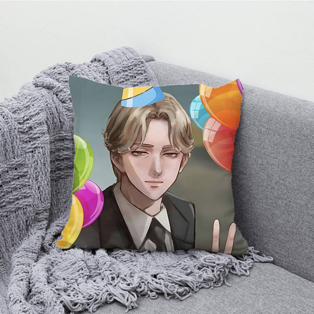 Johan Liebert M-Monster Pillow Case For Sofa Decor Car Office Room Printing Cushion Cover Decorations and Protector