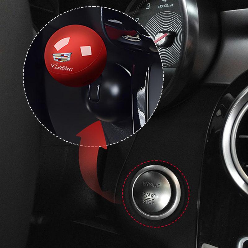 Car One Touch Start Button Protective Cover Creative Game Pull Lever Start Stop For Cadillac Escalade Tiburon Deville Seville XTS CTS DTS SRX Metal