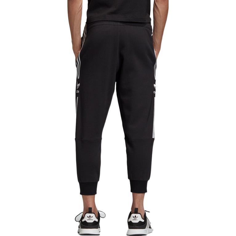Adidas Originals Trefoil Logo Vintage Sports Printed Cuffed Casual Pants Men Bottoms Black FK9998