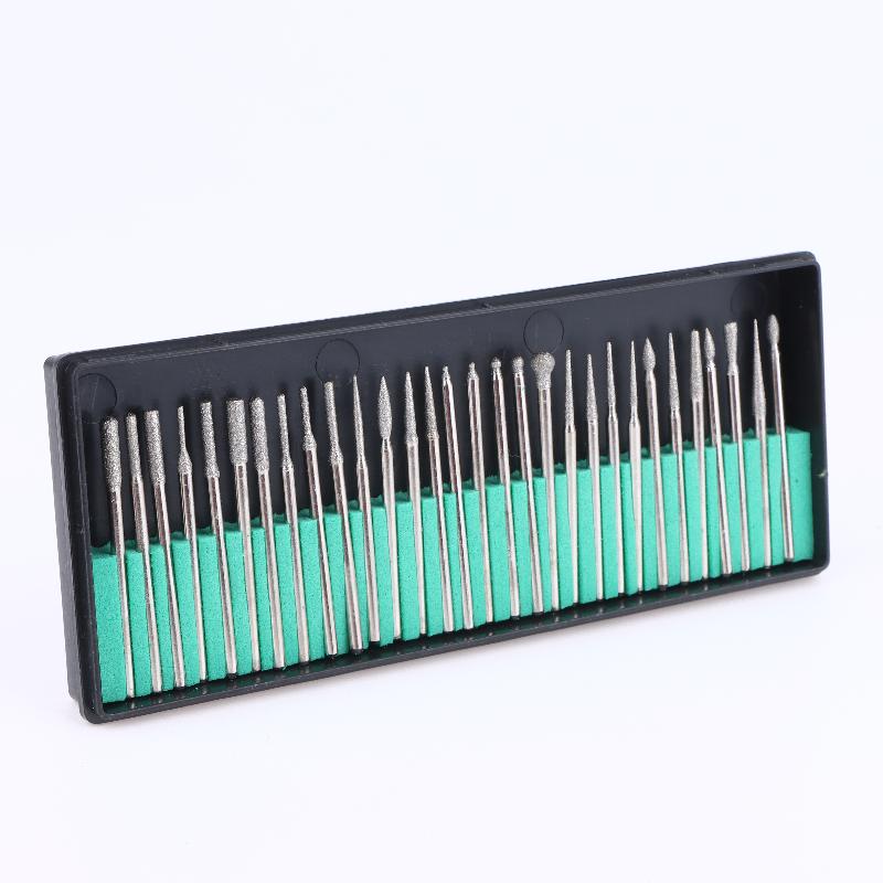 1Set Diamond Grinding Head Wear-Resistant Drill Bit Set For Woodworking Engraving Carving Polishing Drill Bit Rotary Tool Set