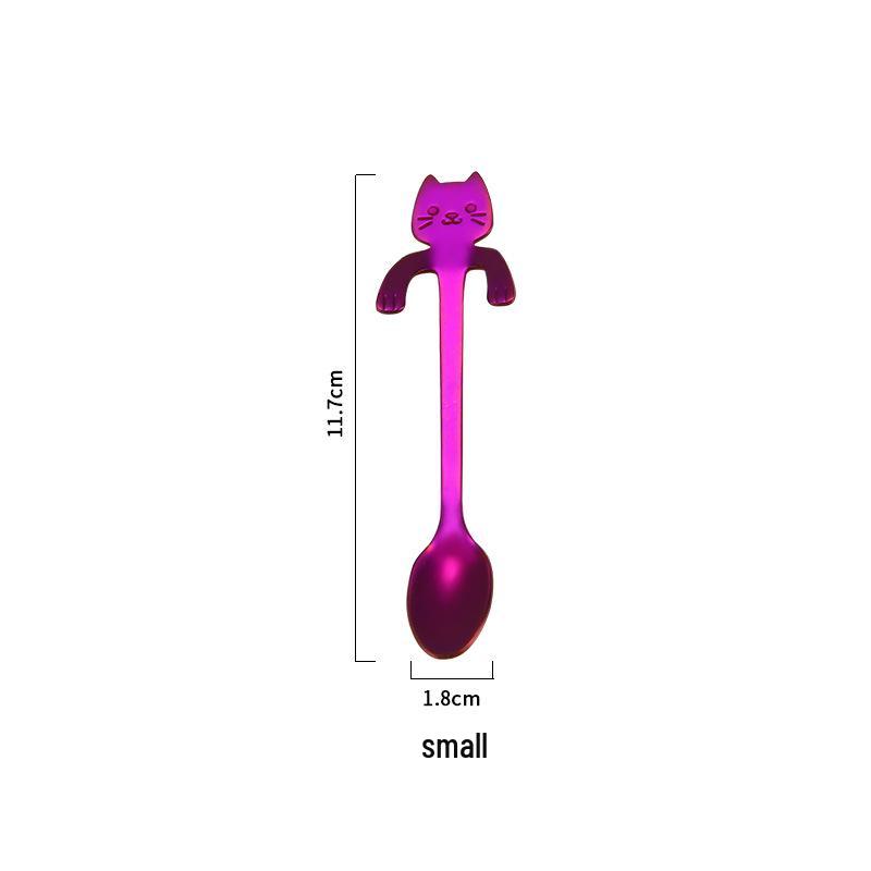 Creative Stainless Steel Cat Spoon - Cartoon Coffee & Stirring Spoon