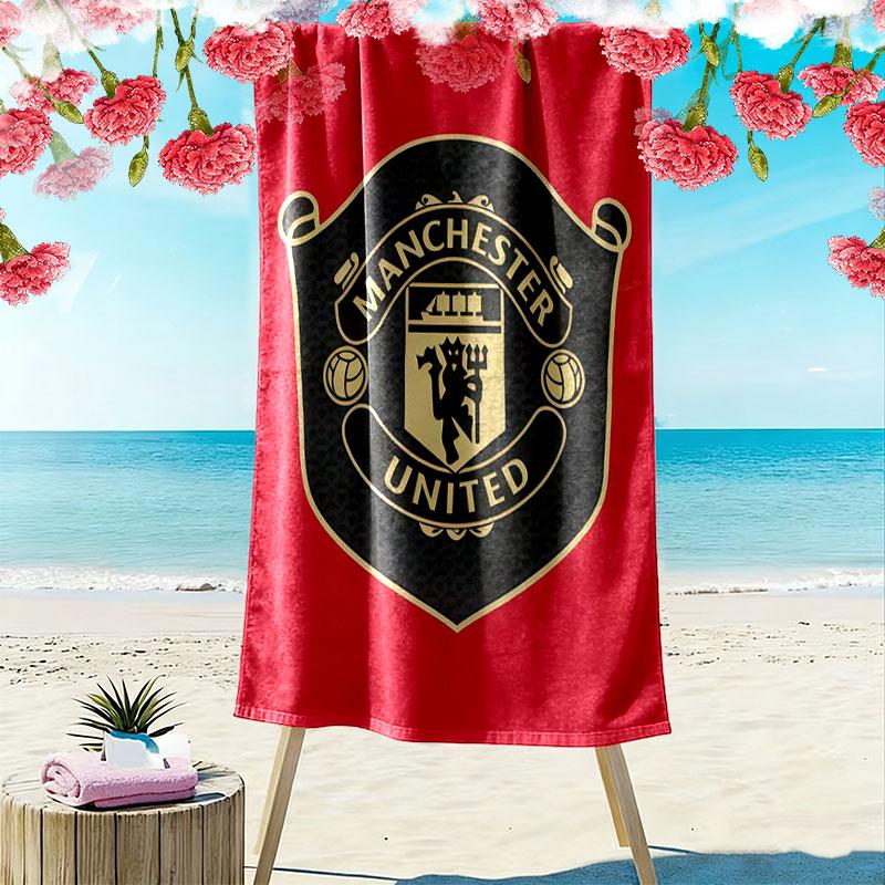 Telo Mare Raw MUFC Passion Print, Telo Grande Morbido Asciugatura Rapida per Spiaggia Campeggio Nuoto