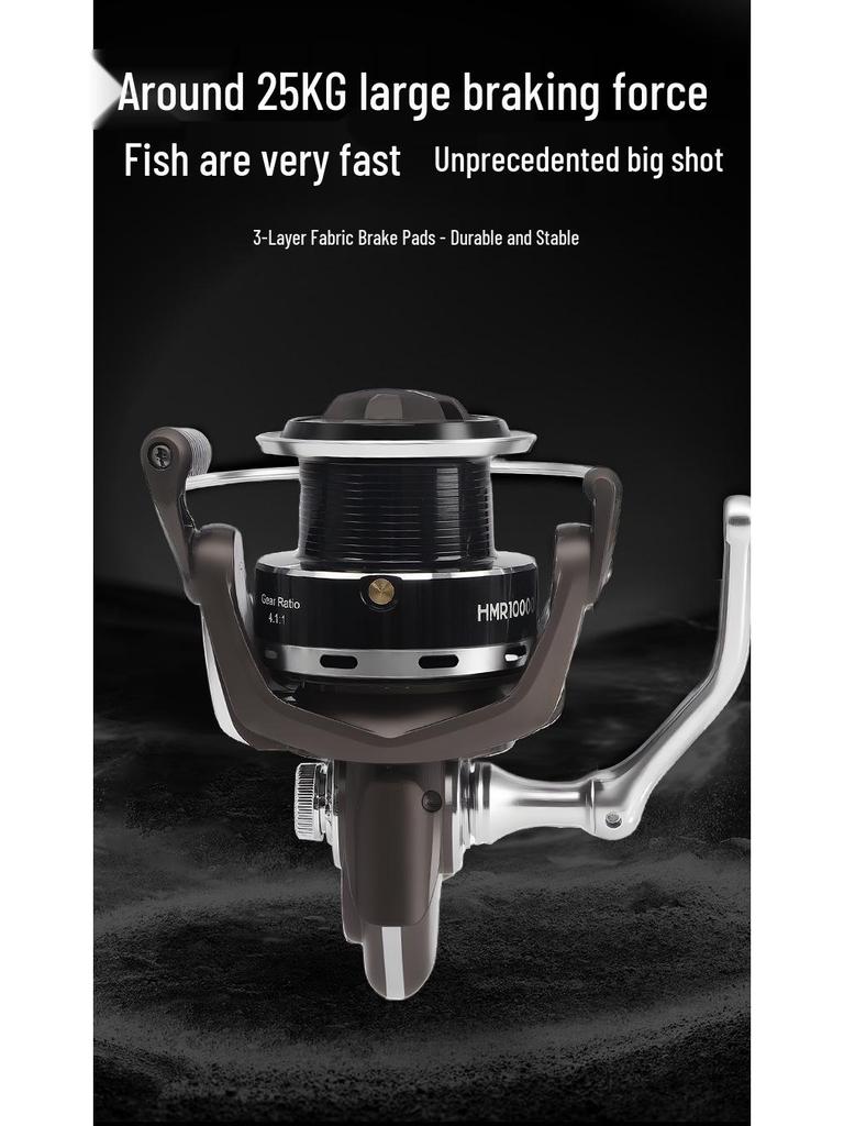 Universal All-Metal Spinning Fishing Reel for Freshwater and Saltwater, Long-Casting, General-Purpose, Sea and Anchor Fishing.
