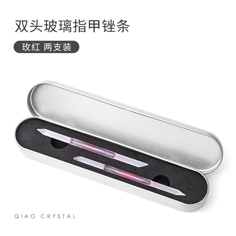 

Жестяная коробка Две штуки Матовый хрустальный стержень Нано-стеклянная пилка для ногтей Многонаправленный инструмент для шлифовки ногтей