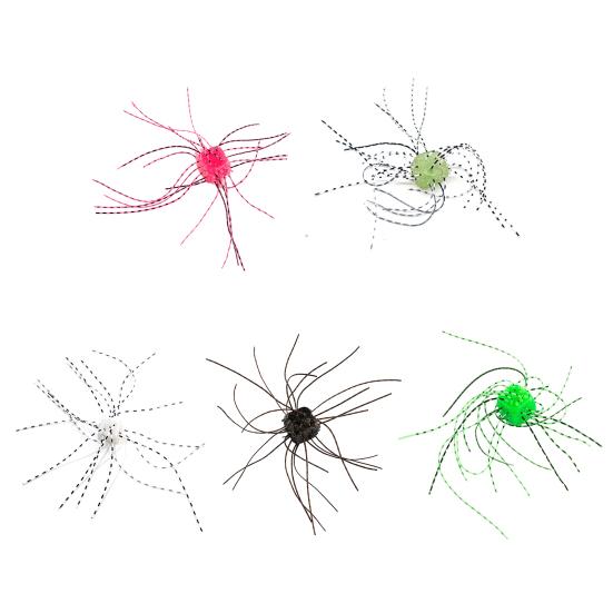 

5 шт. 11 см/4 г мягкие приманки в форме кубиков с юбкой, медленно тонущие цветные искусственные приманки из ПВХ для ловли пресноводных соленых окуней, сомов, лососей, рыболовные принадлежности