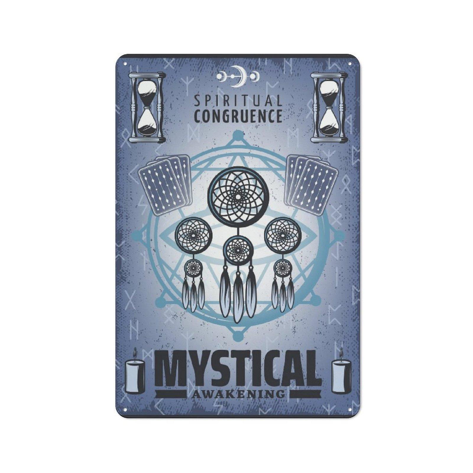 

1 Pack Vintage Tin Wall Sign with Aged Rusted Pattern for Entryway Garage Café Layouts, Choosable in 20x30cm or 30x40cm 20*30CM