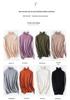 Women's Plus Size High Neck Turtleneck Pullover Sweater – Slim Fit, Thick, Pure Color, Autumn/Winter.