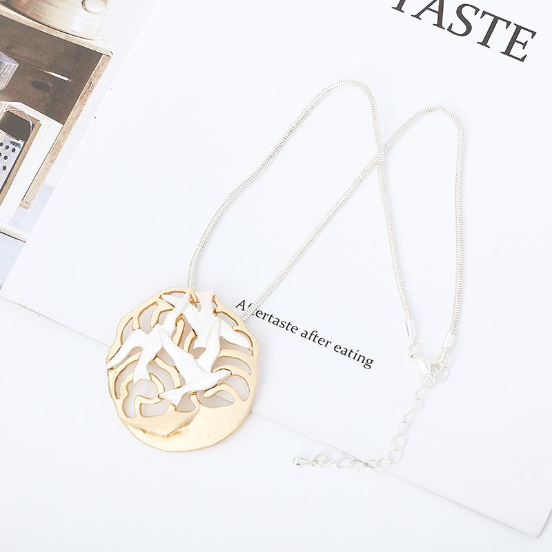 Necklace Vintage Long Geometric Swallow Pendant Alloy Ladies Sweater Chain
