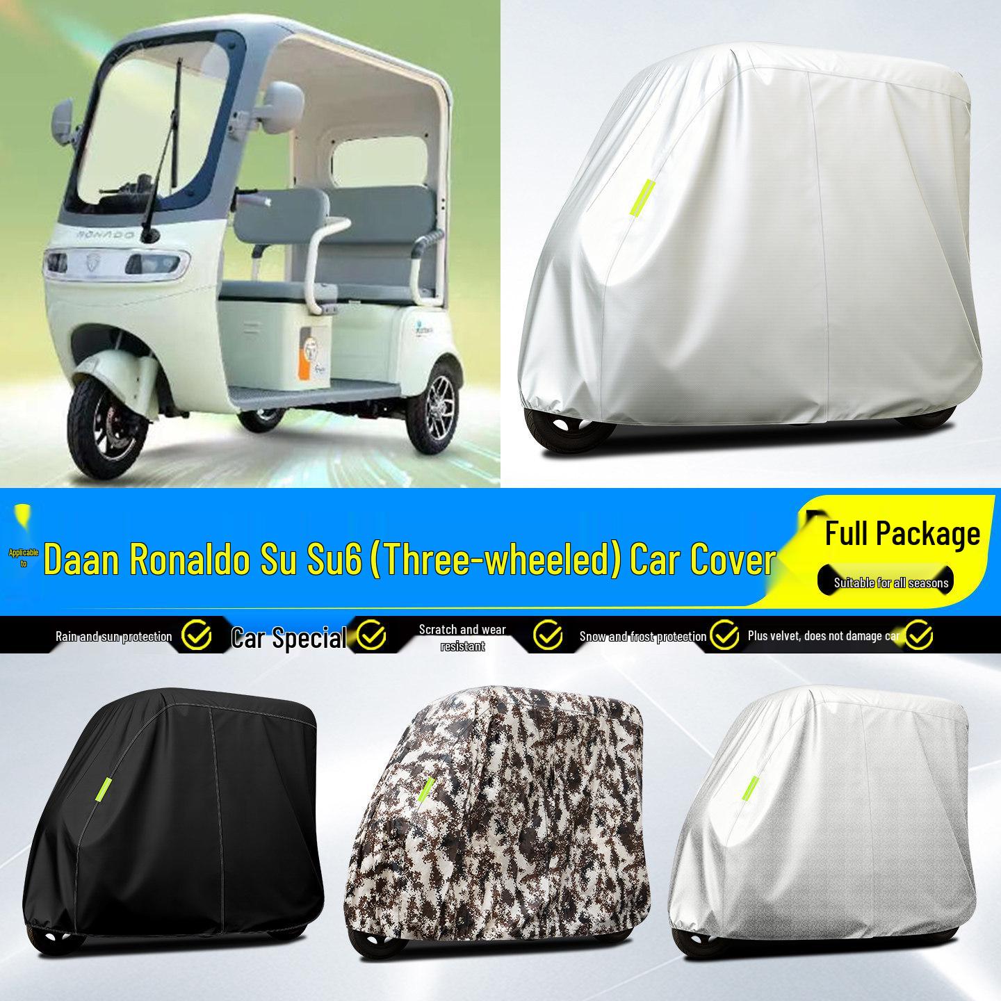 

Ronaldo Su6 Electric Tricycle Rain & Sun Protective Canopy Cover Aluminum Silver Grid Cover