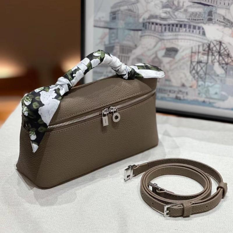 LP19 Äkta Läder Matlåda Handväska - Kohud Clutch & Axelväska