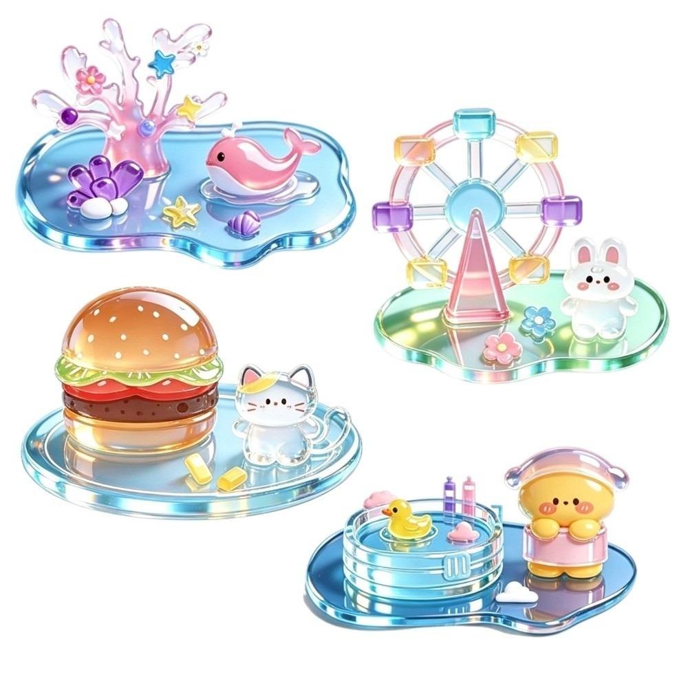 Drop Glue 3D DIY Crystal Stickers Whale Relief Ornament Stickers Cartoon Stacking Stickers  Office