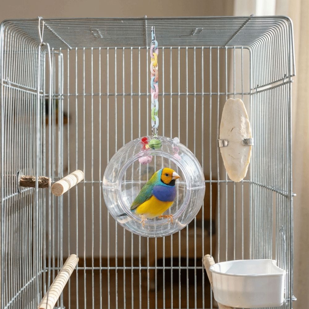 Detachable Parrot Breeding Nest Transparent Bird Cage Bed Spherical Bird Nest Pet Supplies