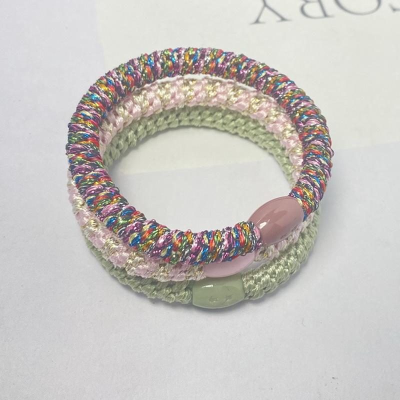 3 Stück/Set Damen Mode Golddraht Haargummis Elastische Spiralhaargummis Für Mädchen Haarspangen Scrunchie-Accessoires Knekkies