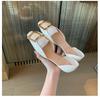 Grape Mother Same Style Summer and Autumn Simple Classic RV Square Buckle Flat Shoes Shallow Mouth Small Square Head Commuting Hollow Single Shoes Wo