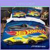Monster Truck Cartoon Printed Bed Duvet Cover Pillowcase Three Piece Set For Childrens Bedroom Decor
