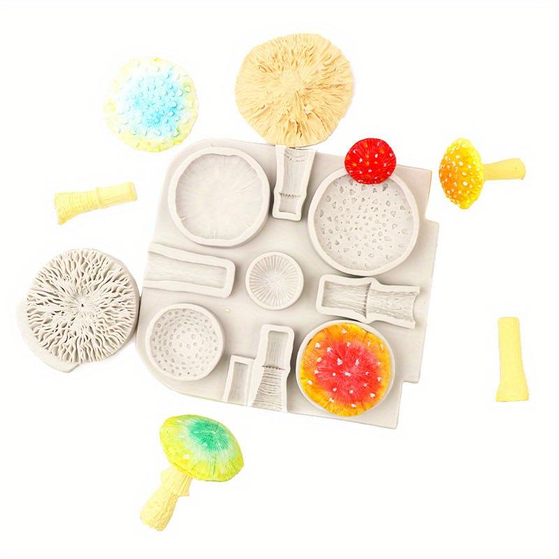 2 Stück/Set Riesige Pilz Silikon Fondantformen Hochzeitstortendekorationswerkzeuge Kuchenformen zum Backen Schokolade Harzformen(Farbe zufällig)