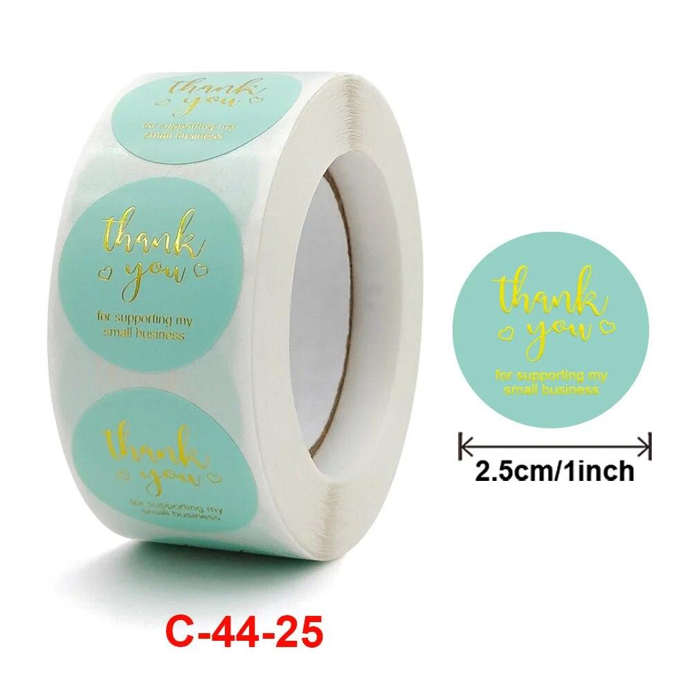 500Pcs 1inch Thank You Stickers For Envelope Sealing Labels Stationery Supplies Handmade Wedding Gift Decoration Sticker New