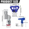 3-Piece Airless Spray Paint Machine Set: 1 Blue 215 Nozzles with Gaskets + 1 Blue Base + 1 Universal Joints, Airless Spray Gun Nozzle Set, Suitable