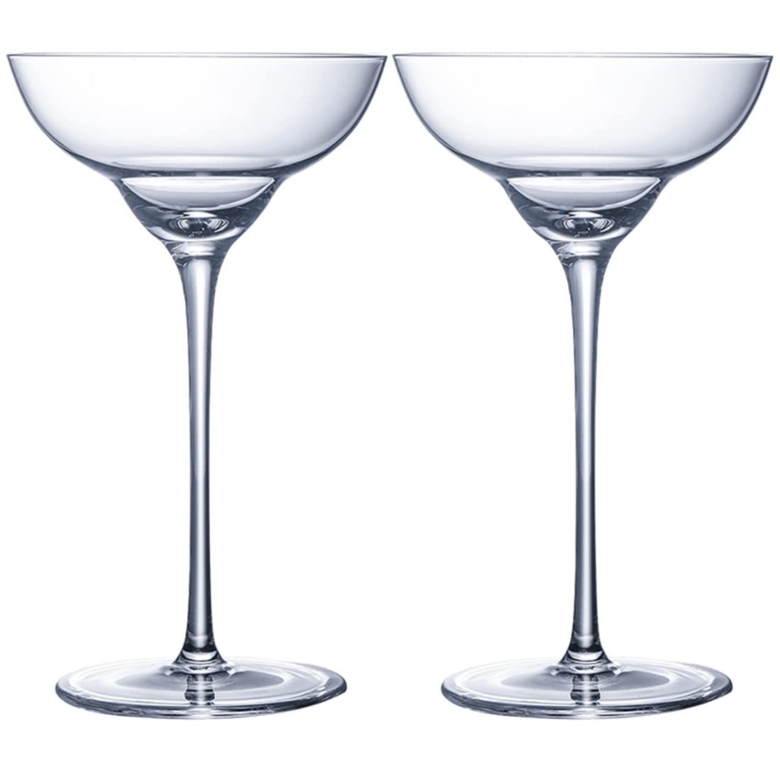 

Set of 2 Margarita and Cocktail Glasses, 130ml, Crystal Glass, Thin, for Home or Commercial Use