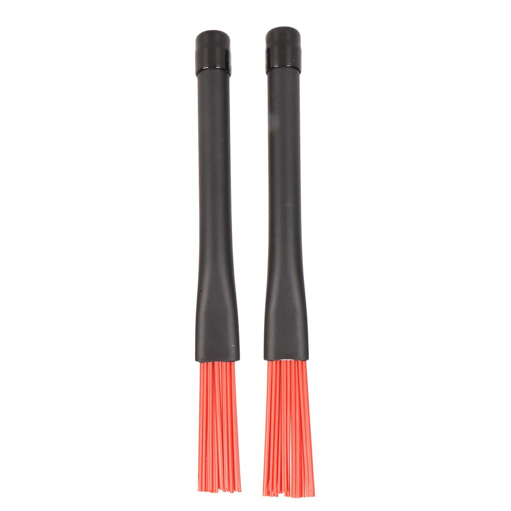 2pcs Retractable Drum Brushes Professional Nylon Drum Brushes Set with Rubber Handles for Rock Band