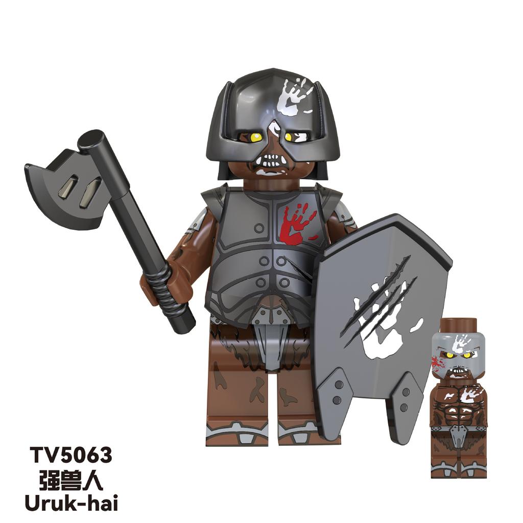 Tv6408 Movie Lord Of The Rings Prince Of The Rings Building Block Boy Strong Orc Doll Assembling Children'S Toys