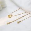 French Personality Titanium Steel Clavicle Chain Women'S Light Luxury Geometric Square Lace Pendant Women'S Necklace