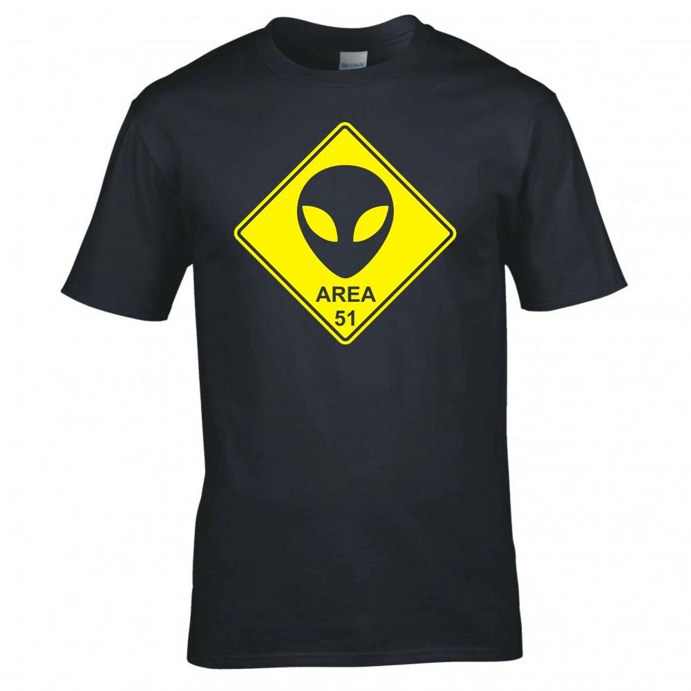 Funny Alien Area 51 Road Sign Tshirt