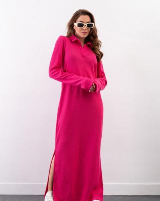 Langes Kleid mit Polokragen ISSA PLUS