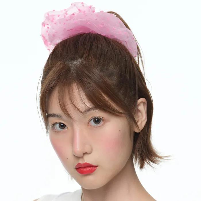 BUBBLE ORGANZA SCRUNCHIE Set (BUBBLE GUM PINK/2PCS)
