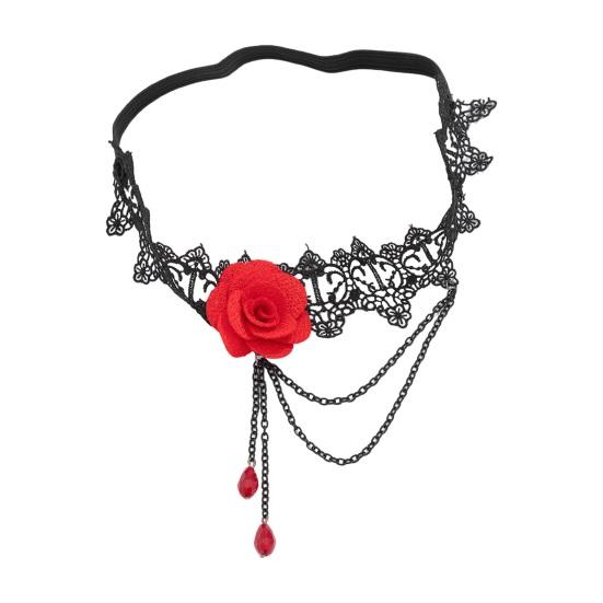 

Жіночий ланцюжок для ніг 3D Декор троянди з еластичною стрічкою Ланцюжок з китицями Підвіска зі штучного кришталю Ювелірні вироби для ніг Весілля Вечірка в нічному клубі Підв’язка до стегна червоний