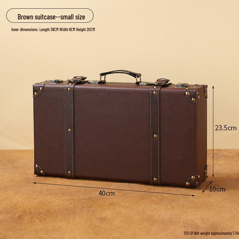 European Antique-Style Suitcase Set: Three-Piece Ornament Display & Storage Box for Home or Photography Props