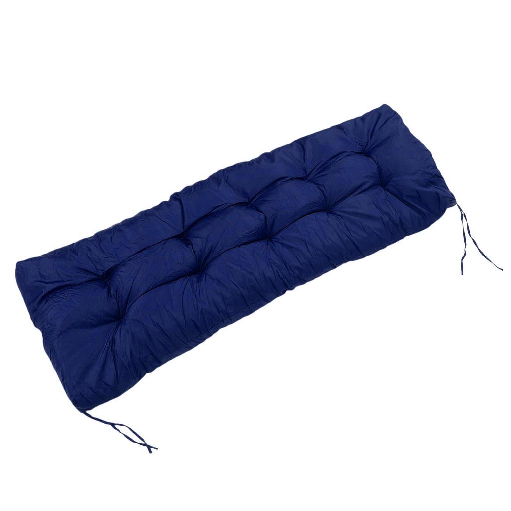 Bankkissen Regendicht Sonnenschutz PP Baumwolle Polyester Schwamm 2-Sitzer Bankauflage für Innen Außen Marineblau