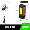 Multifunctional LED Flashlight COB Strong Light Portable Camping Lamp with Tail Magnet Waterproof Adjustable Lantern for Outdoor
