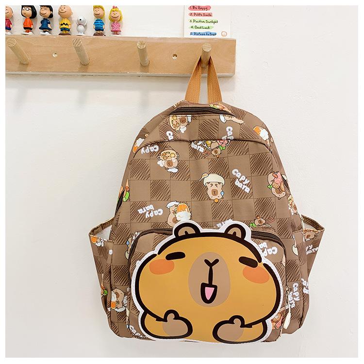School BagsNew Kapibara cute cartoon children's  casual backpack 2-5 years old