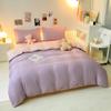 Summer Cool Washed Ice Silk Bed Four-piece Set Machine Washable Single Student Dormitory Quilt Cover Solid Color Ice Silk Sheets