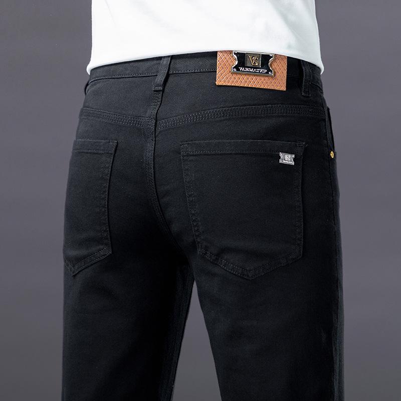 

Мужские облегающие черные стрейчевые джинсы - Европейский высококлассный трендовый бренд для весенне-летней повседневной моды 38 (29-inch waist)