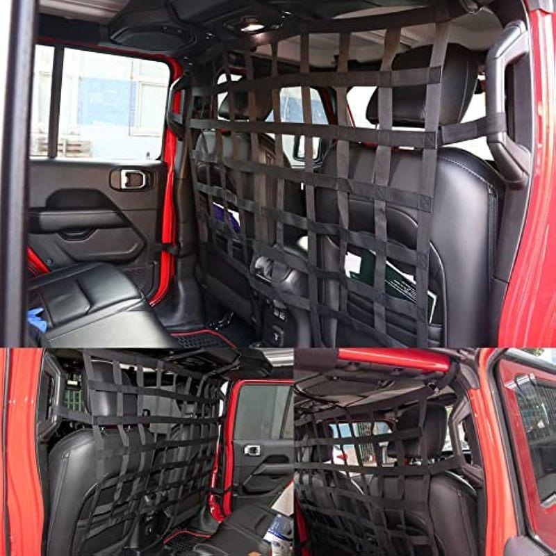 Auto-Rücksitz-Isolationsnetz, Rücksitzteiler für Haustiere, Hunde, für Wrangler JK JL Unlimited 2007- Gladiator JT 2 Türen 4 Türen