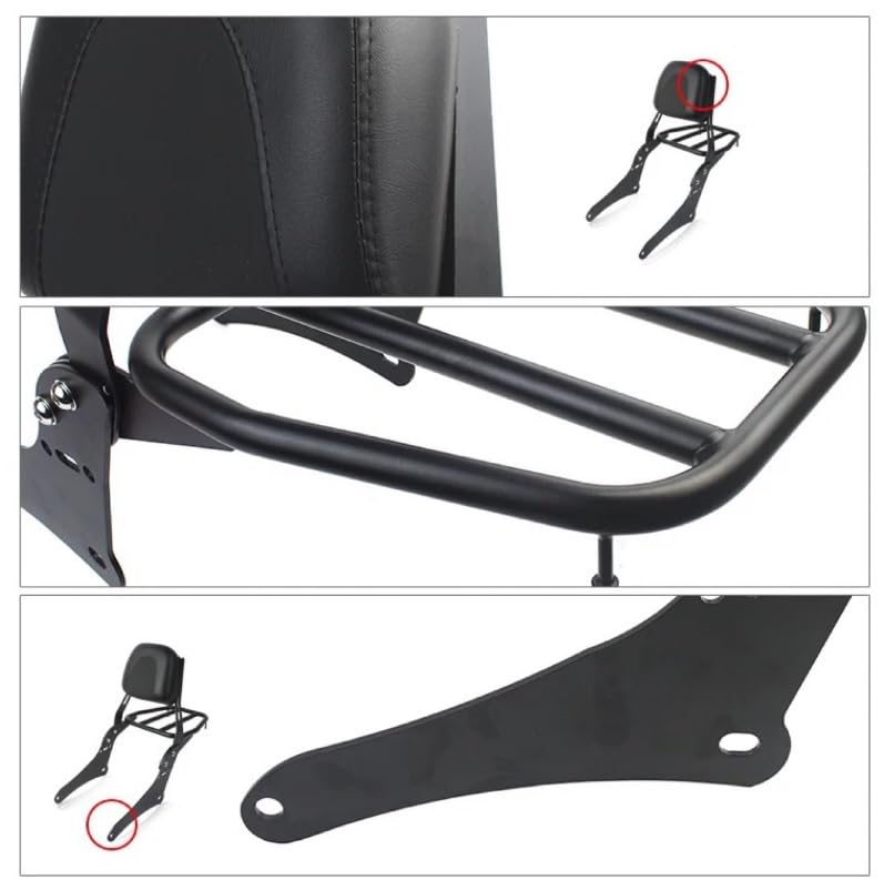 Proiectat special pentru Honda Rebel Honda CMX300 CMX500 Sissy bar spătar portbagaj spate cu suport pentru bagaje spătar piese personalizate negru aftermarket