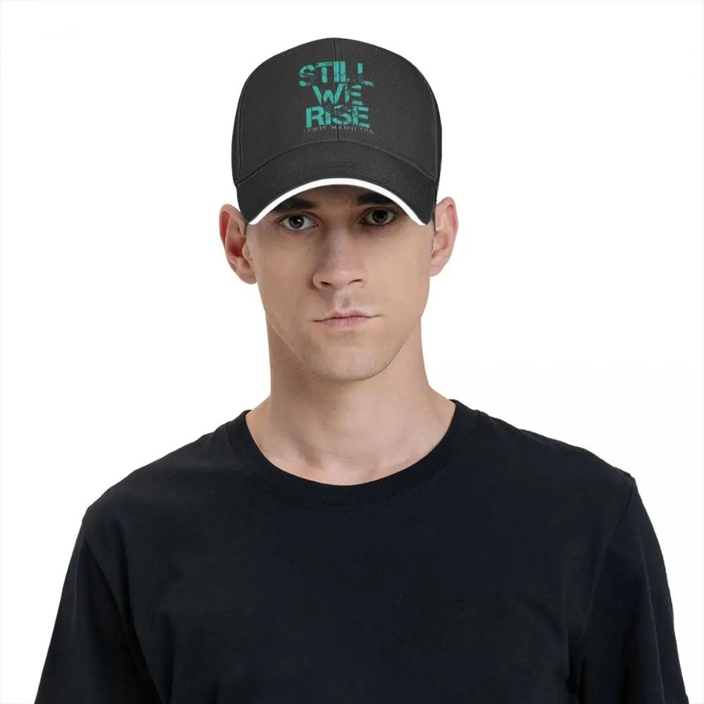 F1 Car Racing Lewis Hamilton 44 Still We Rise Racerback Dad Hats Pure Color Women's Hat Sunprotection Baseball Caps Peaked Cap