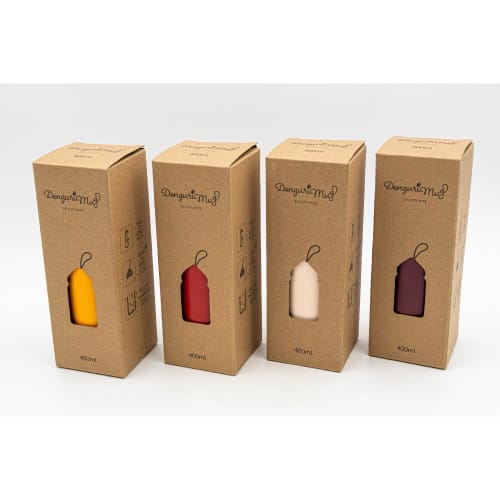 Orgo Acorn Mug, 400ml, SMBD-40, Vacuum Insulated Stainless Steel Bottle with Acorn Shape, Stylish and Cute, Red