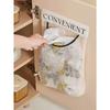 1pc Kitchen Garbage Bag Storage Rack Wall-Mounted Large Capacity Plastic Bag Storage Net With Hook-And-Loop