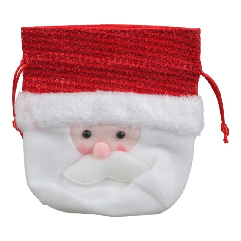 

New Year Christmas Decorations for Home Drawstring Gift Bag Candy Christmas Bags 1