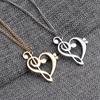 New Europe and America Jewelry Love Note Necklace Fashion Hollow Music Symbols Necklace