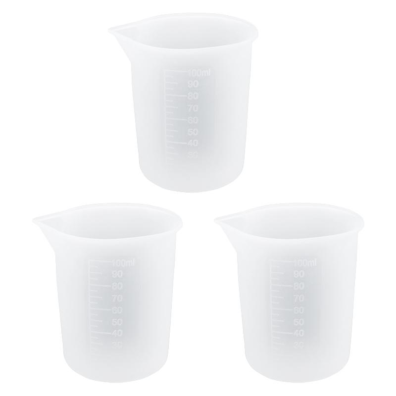 Mixing Resin Tool Kit Reusable Silicone Popsicle Scaled Silicone Cups Sticks for Making DIY Crafts Mixing, Resin, Epoxy, Liquid