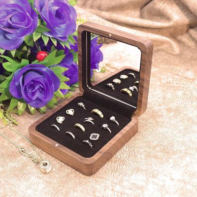 Retro Jewelry Box Miniature Organizer Storage Exquisite Earring Ring Jewelry Box Aesthetic Display Rack Multi Functional Packaging Ornaments Supplies