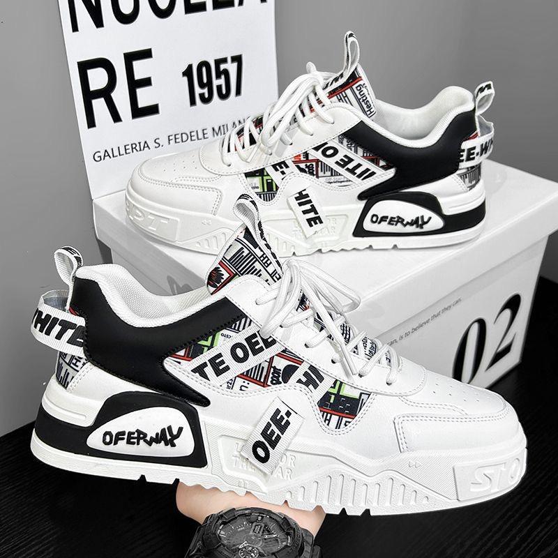 Fashion Large Size48 Men Sneakers High Quality Leather Casual Shoes Fashion Skateboard Shoes for Men Tenis Training Shoes Zapatos Hombre