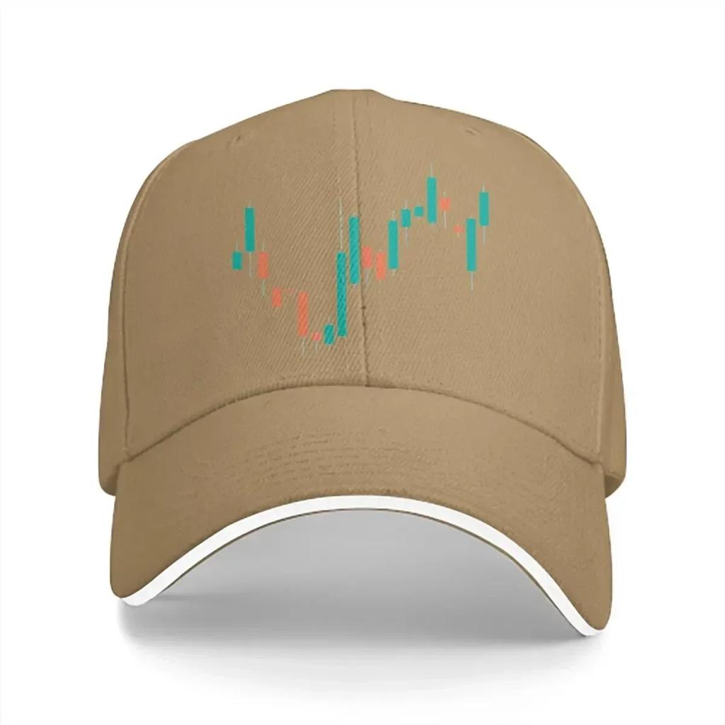 Summer Cap Sun Visor Stock Market Candlesticks Classic Hip Hop Caps Bitcoin Cryptocurrency Meme Peaked Hats