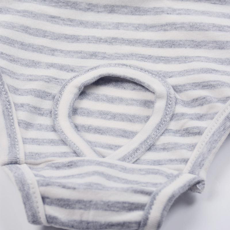 Striped Pet Physiological Overalls - Dog Menstrual and Sanitary Pants for Puppies