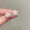 Flower Imitation Pearl Earrings Light Luxury High-End Design Earrings Sweet Elegant Delicate Earrings Women's New Party Jewelry